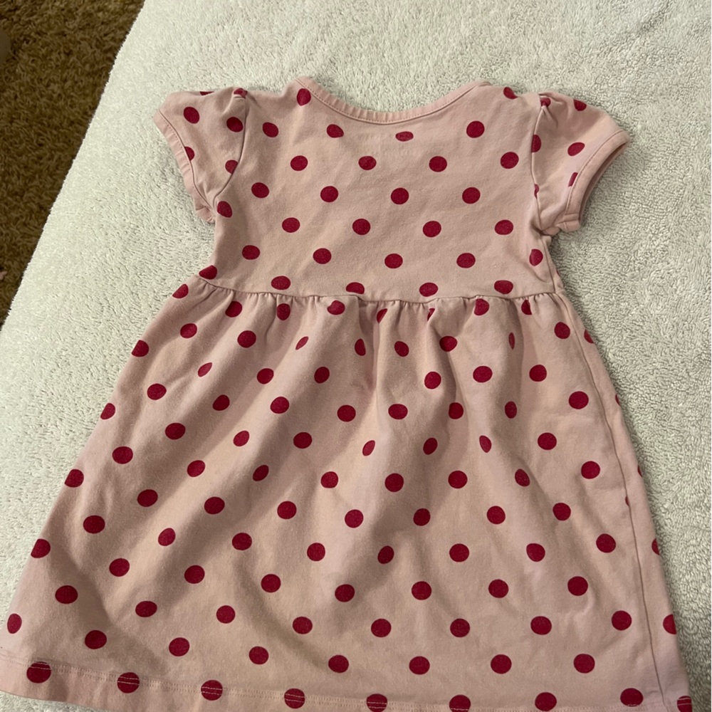 Faded Glory pink on pink polka dot dress